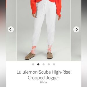 Lululemon Scuba High-Rise
Cropped Jogger-White